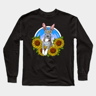 Hippie Bunny Long Sleeve T-Shirt